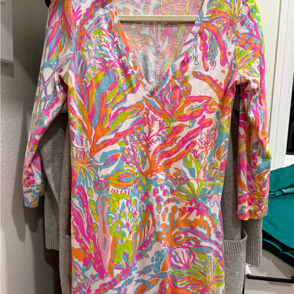 Lilly Pulitzer Pink and Orange Abstract Dress
